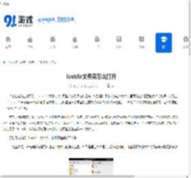 lostdir文件夹怎么打开 - 91手游网